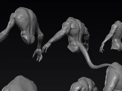 Creature Upper Body Part 1 3D model