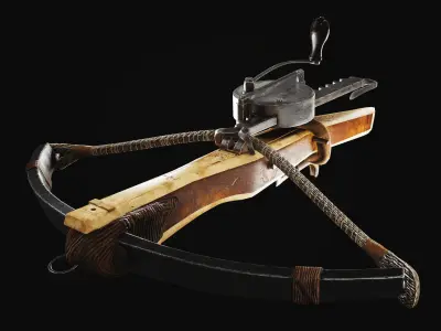 Realistic Medieval Crossbow - Game and Film Ready 3D Model Low-poly 3D model