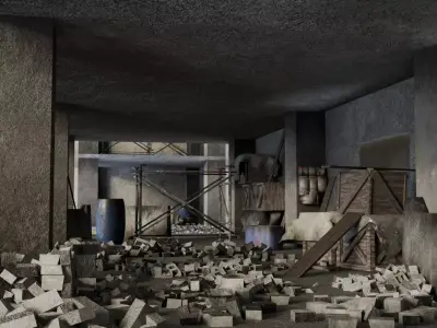 Abandoned Construction Site - Environment 01 Free low-poly 3D model