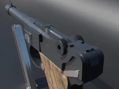 Luger P08 Low-poly 3D model