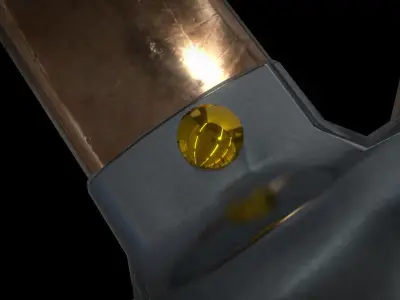 Saw Bronze Sword Low-poly 3D model