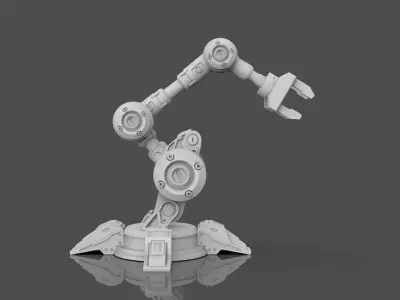 Industrial Robot Arm - 5-Untextured  3D model
