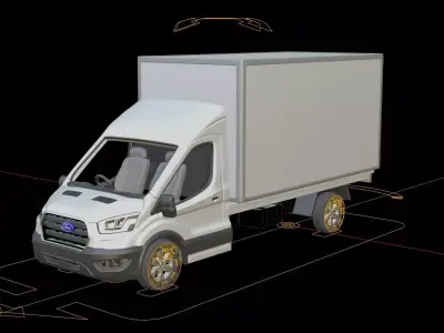 Ford Transit BoxTruck 3D model