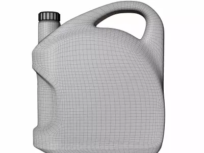 Red antifreeze container bottle 3D model