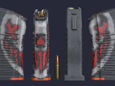 Gun Magazines   Low-poly 3D model
