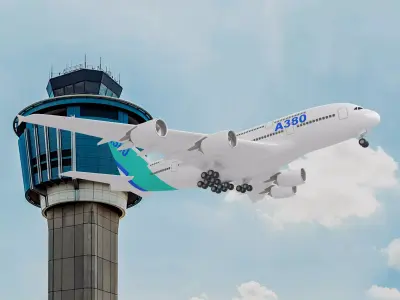 Airbus A380 - 4K 3D model