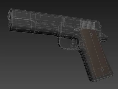 Pistol Gun 3D model get