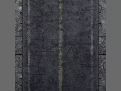 Clean Road Seamless PBR Material Texture