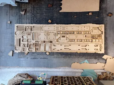 Wooden Locomotive Puzzle Laser Cut DIY Model 3D print model