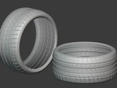 Miche Tire - Pilot Sport 4 Low-poly 3D model