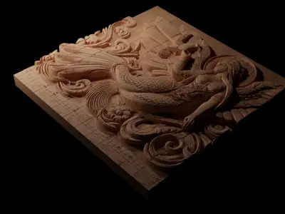 Alkonost CNC 3d Print High Relief Sand Casting 3D print model