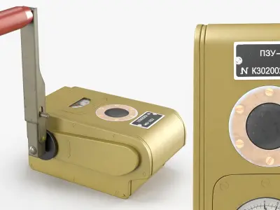 Military Soviet Hand Crank Power Generator 3D model