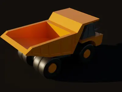 Low-Poly Mining Truck Low-poly 3D model