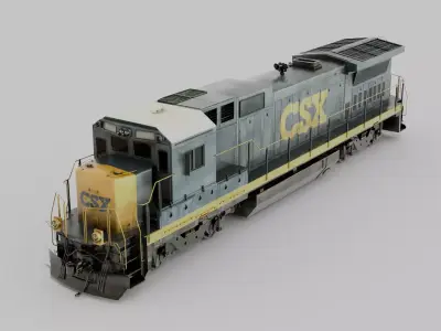 GE B40-8 Diesel Locomotive 3D model