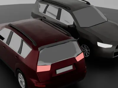 Low Poly Car Low-poly 3D model order