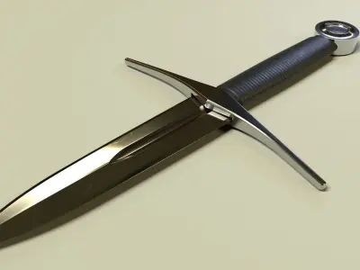 Dagger knife Low-poly 3D model order