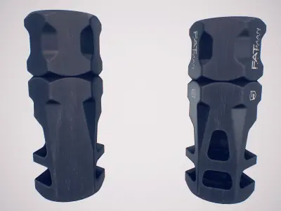 P5-FATMAN Muzzle Break Low-poly 3D model