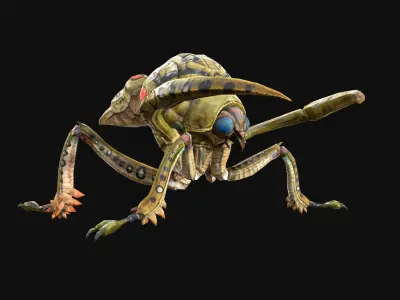 Low Poly Ant Insect 3D - Ready for Games-21 Animations Low-poly 3D model