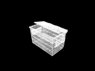 Low Poly Stylized Industrial Dumpster Free low-poly 3D model