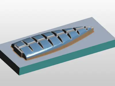 Toy Yacht  Injection mold CNC machining Free 3D model