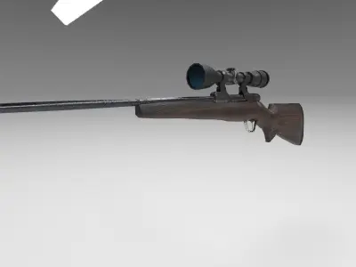 Hunting Sniper Rifle GR-LowPoly Low-poly 3D model