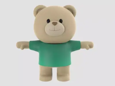 Bear 01 - 3D Character Ready Animation-Game Low-poly 3D model
