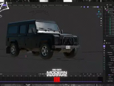 Call of duty Vehicle Pack Tactical Cars and  Trucks 3D Models 3D model