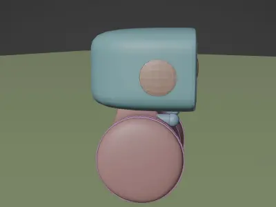 robot with eyes Low-poly 3D model order