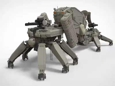 mobile missile launcher basement 3D model