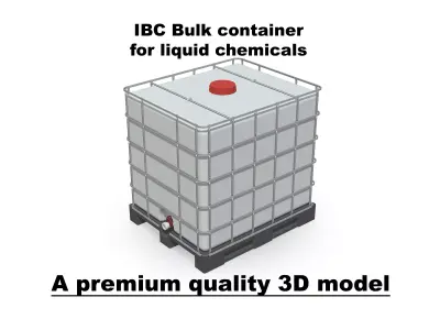 IBC Bulk container for liquid chemicals 3D model
