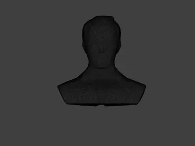 Realistic high quality Clint Eastwood stone bust - Statue 3D model