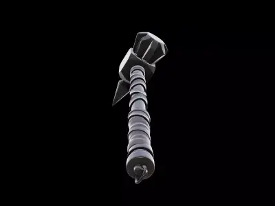 War Hammer Flanged Head Low-poly 3D model