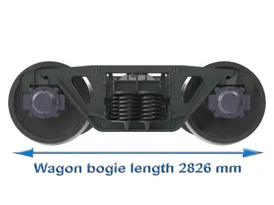 Highly detailed the wagon bogie  3D model