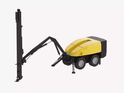 Drill Rig Flexiroc T15 Simplified Low-poly 3D model