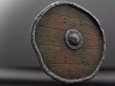 viking shield Free low-poly 3D model purchase