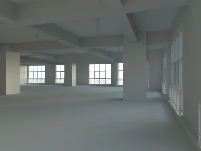 Office space Low-poly 3D model