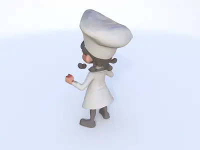Chef female 3D model