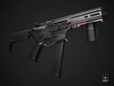 MKGS BANSHEE - PBR Game Ready model VR-AR Low-poly 3D model