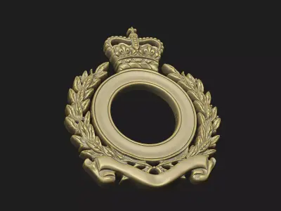 nobility art logo kingdom olive design engraving carving laurel  3D print model