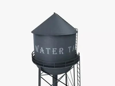 Water Tower 3D model 11