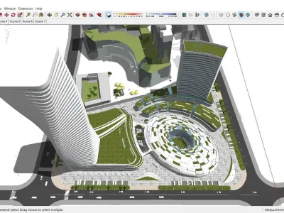Sketchup Commercial Complex P3 3D model