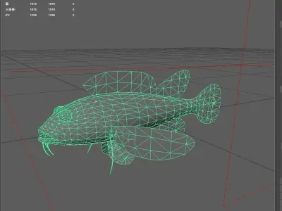 Scorpionfish Low-poly 3D model purchase