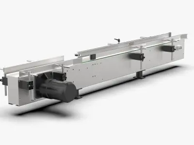 Plate Chain Conveyor Belt Free 3D model