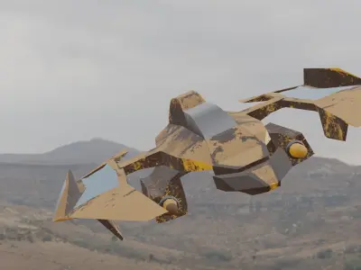 Spaceship is a low Poly classical design perfect for space Free low-poly 3D model