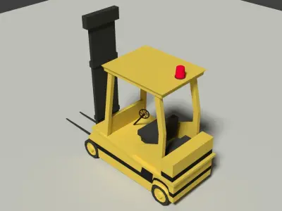 Low Poly Cartoony Forklift Low-poly 3D model