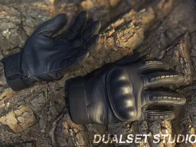 Tactical Gloves 017 Low-poly 3D model