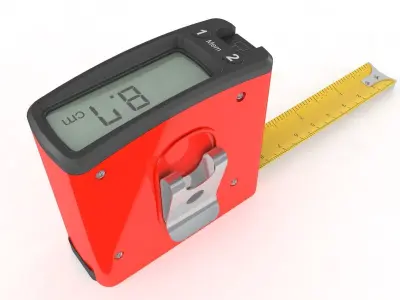Digital Tape Meter  Original Rigged 3D model