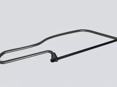 handsaw handle with handle Low-poly 3D model