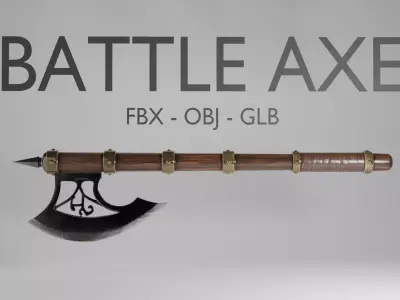  Fantasy Medieval Weapons Pack - 5 Weapons - FBX OBJ GLB 3D model