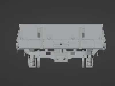 H0 1-87 scale Res 676 flat wagon 3D print model